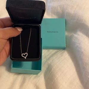 Heart shaped diamond necklace